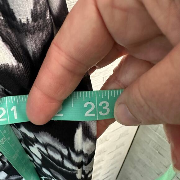 Liz Claiborne black & white sheath dress bodycon long sleeve mode plus size - Picture 8 of 10